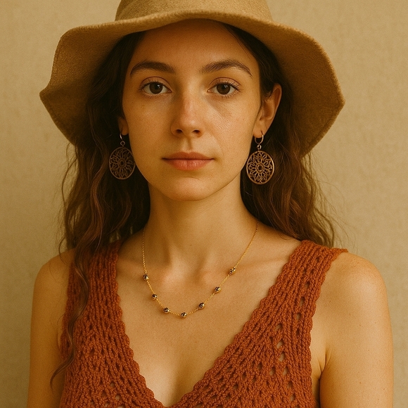 Pretty Bird 18K Yellow Gold Plated Ladybug Necklace with Multicolor Crystals - Picture 1 of 15